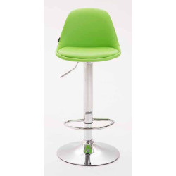 Set 2 Taburetes Kiel en Cuero PU Verde,Cromado