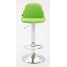 Set 2 Taburetes Kiel en Cuero PU Verde,Cromado