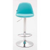Set 2 Taburetes Kiel en Cuero PU Azul,Cromado