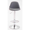 Set 2 Taburetes Kiel en Cuero PU Gris,Cromado