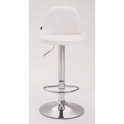 Set 2 Taburetes Kiel en Cuero PU Blanco,Cromado