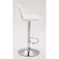 Set 2 Taburetes Kiel en Cuero PU Blanco,Cromado