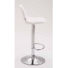 Set 2 Taburetes Kiel en Cuero PU Blanco,Cromado
