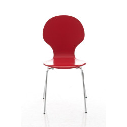 Silla De Comedor Apilable Diego Rojo