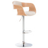Taburete de bar Kingston Tapizado en Tela Natural/crema