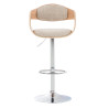 Taburete de bar Kingston Tapizado en Tela Natural/crema