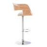 Taburete de bar Kingston Tapizado en Tela Natural/crema