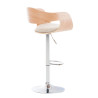 Taburete de bar Kingston Tapizado en Tela Natural/crema