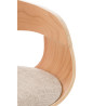 Taburete de bar Kingston Tapizado en Tela Natural/crema