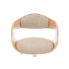 Taburete de bar Kingston Tapizado en Tela Natural/crema