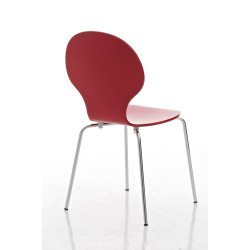 Silla De Comedor Apilable Diego Rojo