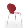 Silla De Comedor Apilable Diego Rojo