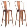 Set 2x Taburete Industrial Aiden Cobre