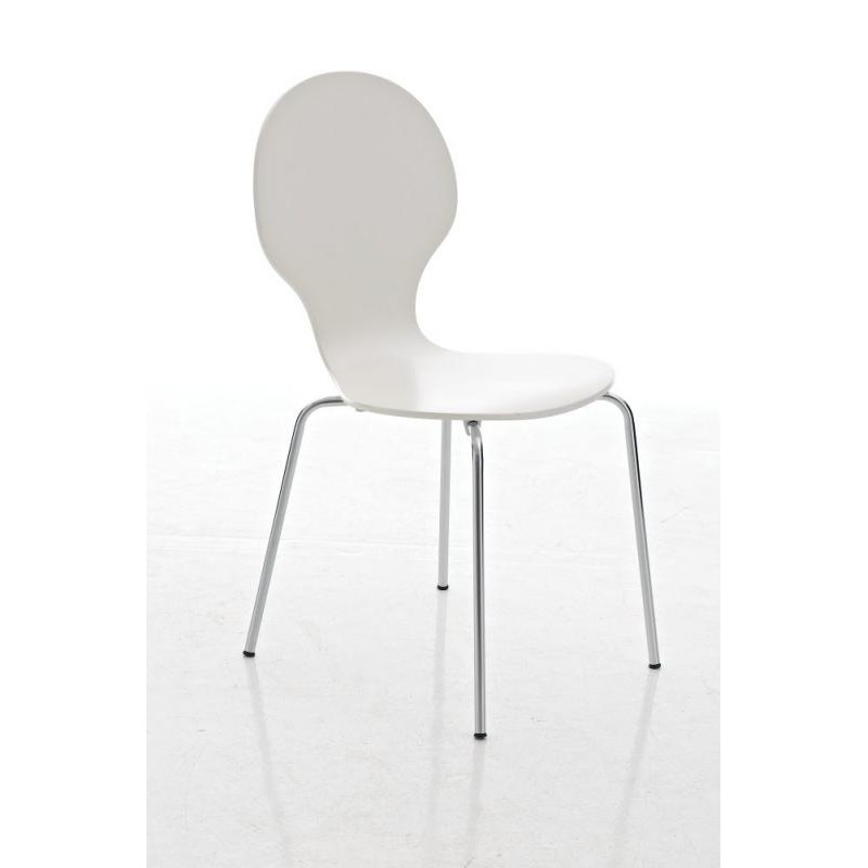 Silla De Comedor Apilable Diego Blanco