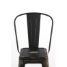 Set 2x Taburete Industrial Aiden Negro-dorado