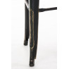 Set 2x Taburete Industrial Aiden Negro-dorado