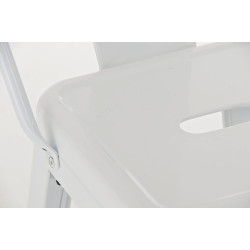 Set 2x Taburete Industrial Aiden Blanco