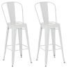 Set 2x Taburete Industrial Aiden Blanco