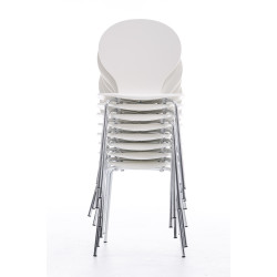 Silla De Comedor Apilable Diego Blanco