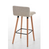 Set 2 Taburetes Lincoln en Tela Natural,Crema