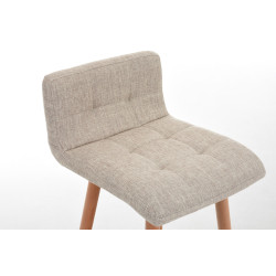 Set 2 Taburetes Lincoln en Tela Natural,Crema