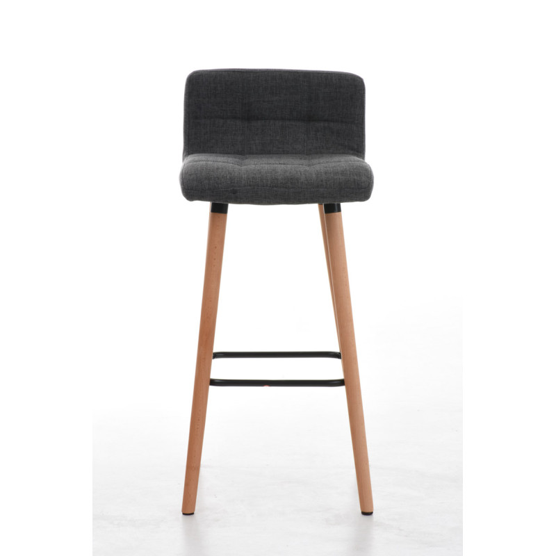 Set 2 Taburetes Lincoln en Tela Natural,Gris claro