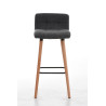 Set 2 Taburetes Lincoln en Tela Natural,Gris claro
