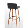 Set 2 Taburetes Lincoln en Tela Natural,Gris claro