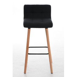 Set 2 Taburetes Lincoln en Tela Natural,Negro