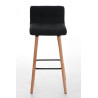 Set 2 Taburetes Lincoln en Tela Natural,Negro