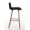 Set 2 Taburetes Lincoln en Tela Natural,Negro