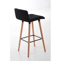 Set 2 Taburetes Lincoln en Tela Natural,Negro