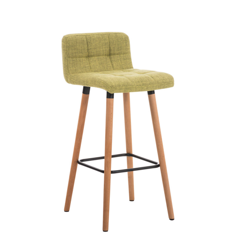 Set 2 Taburetes Lincoln en Tela Natural,Verde