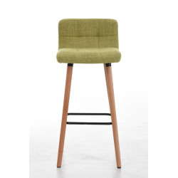 Set 2 Taburetes Lincoln en Tela Natural,Verde