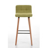 Set 2 Taburetes Lincoln en Tela Natural,Verde