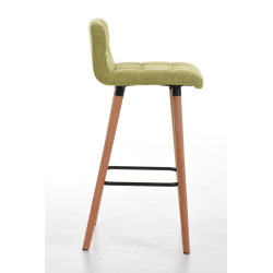 Set 2 Taburetes Lincoln en Tela Natural,Verde