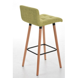 Set 2 Taburetes Lincoln en Tela Natural,Verde