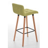 Set 2 Taburetes Lincoln en Tela Natural,Verde