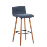 Set 2 Taburetes Lincoln en Tela Natural,Azul
