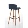 Set 2 Taburetes Lincoln en Tela Natural,Azul