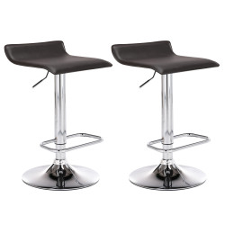 Set De 2 Taburetes Dyn en Cuero PU Marrón