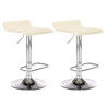 Set De 2 Taburetes Dyn en Cuero PU Crema