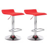 Set De 2 Taburetes Dyn en Cuero PU Rojo