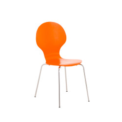 Silla De Comedor Apilable Diego Naranja