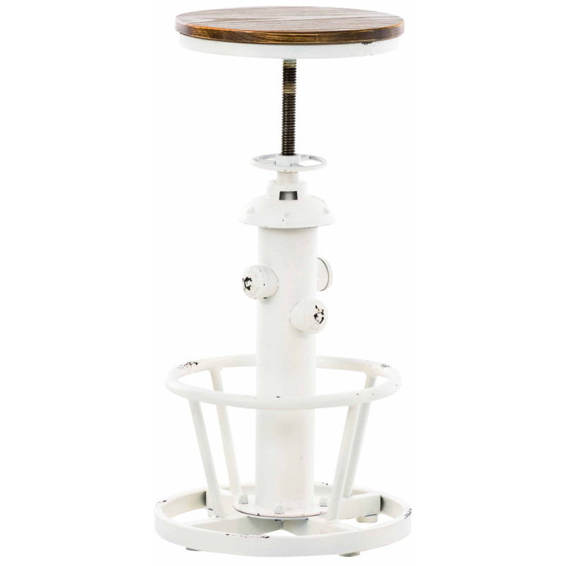 Taburete Industrial Bruna Blanco antiguo