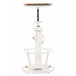 Taburete Industrial Bruna Blanco antiguo