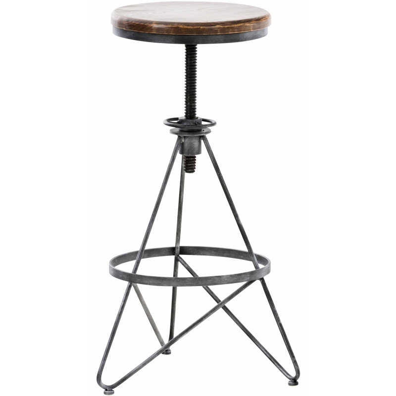 Taburete Industrial Karla Plateado
