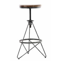 Taburete Industrial Karla Plateado