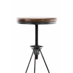 Taburete Industrial Karla Plateado