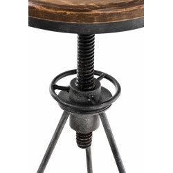 Taburete Industrial Karla Plateado